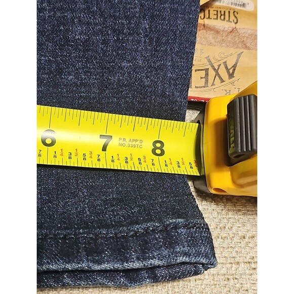 TK Axel Jeans Men Sz 34X32 Blue Denim Stretch Slim Fit Boot Cut Dark Wash NWT - Picture 8 of 9